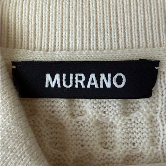 Murano Merino Wool Cable Knit Shawl Collar Sweater | Quiet Luxury Classic | S - Picture 3 of 11